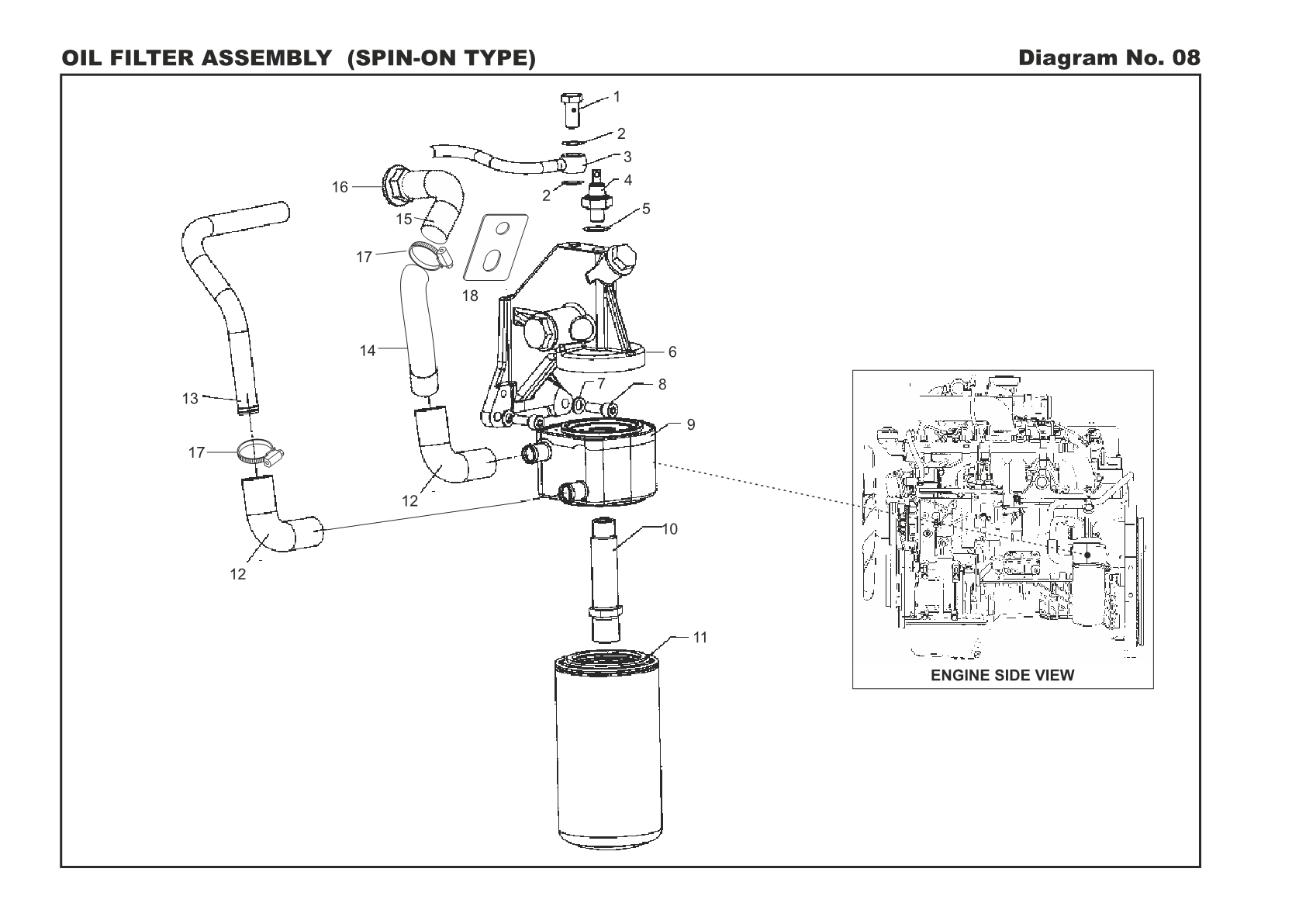 Guniune Spare Parts For Engine Oil Filter Assembly (spin On Type) Online from Autojunction