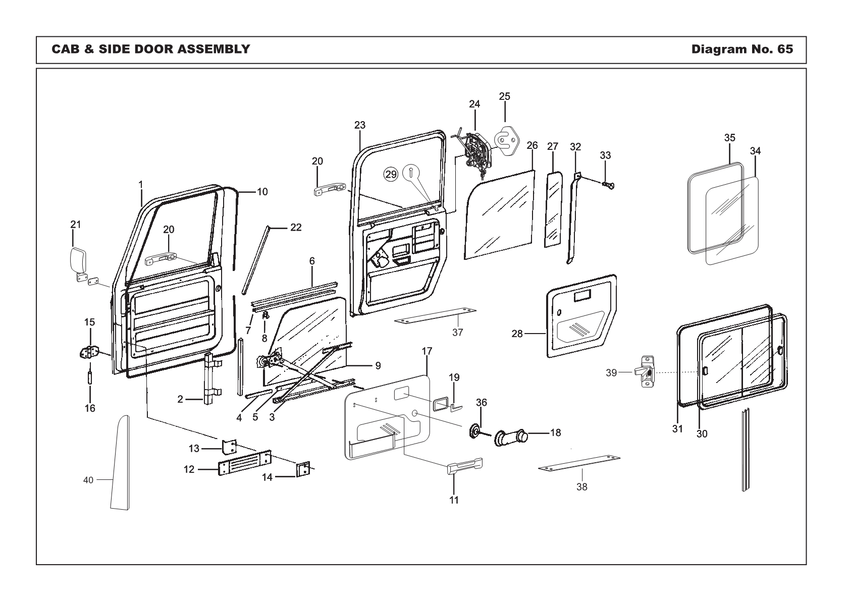 Guniune Spare Parts For Body Cab & Side Door Assembly Online from